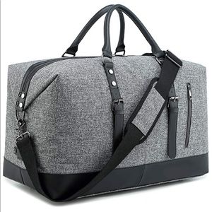 BLUBOON Grey Weekender Bag with Shoe Compartment